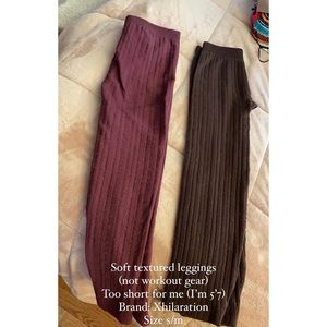 Soft textured leggings 2 pairs for the price of 1